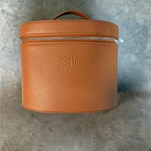 Saie Brown Leather Vanity Case